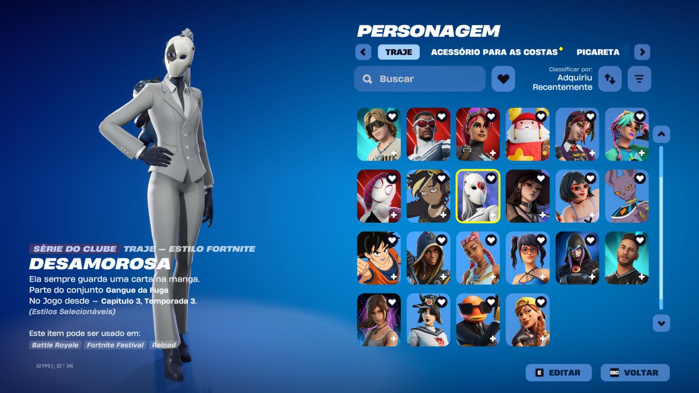 CONTA DE FORTNITE FULL ACESSO SKINS LENDARIAS