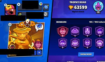 CONTA DE BRAWL STARS COM 107 PERSONAGENS