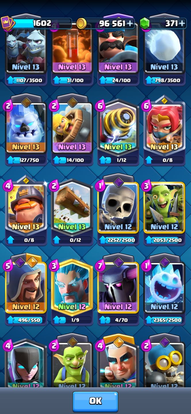CONTA DE CLASH ROYALE