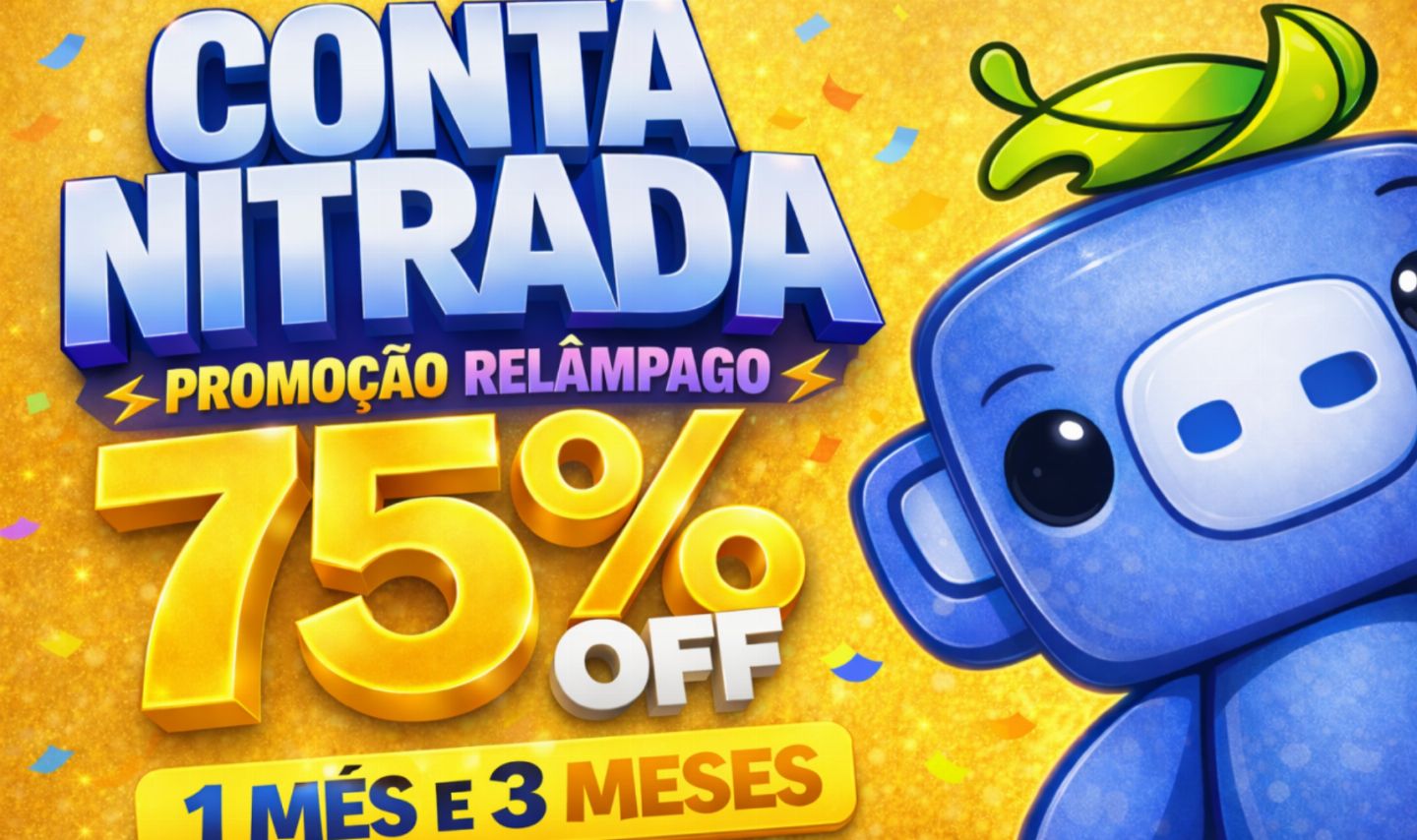 CONTA NITRADA COM 1/3 MESES DE NITRO GAMING - ENTREGA AUTOMÁTICA + BRINDE!!