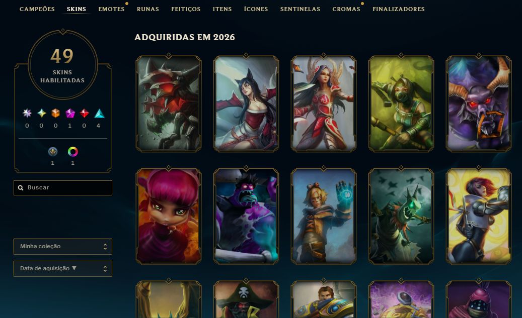 [Entrega Automática] Lol Ferro, 49 Skins, Skin Mítica, Upada na Mão, 100% Segura