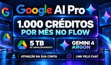 GOOGLE AI PRO | GEMINI 4 ARGO + 18K CRÉDITOS FLOW + [5 TB] | SUA CONTA