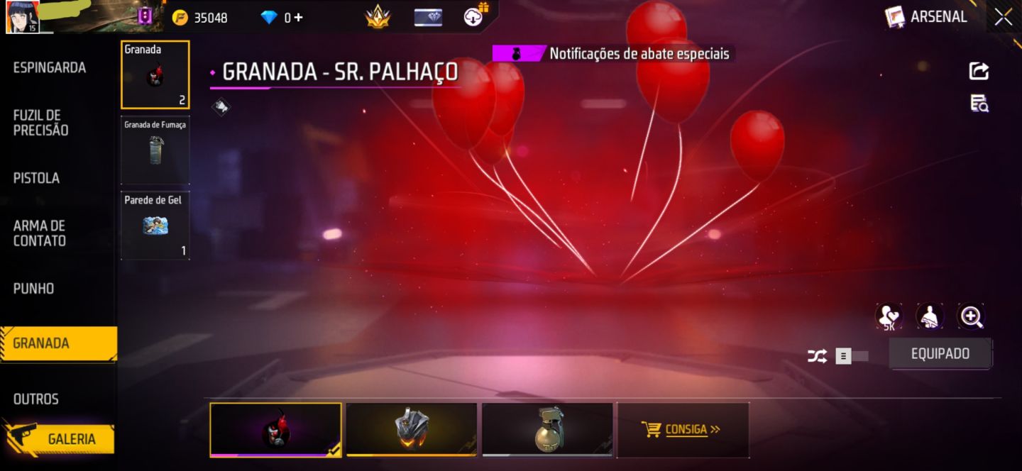 CONTA FREE FIRE COM CONJUNTO JIRAIYA | MP40 MARATONA URBANA | UMP BOOYAH