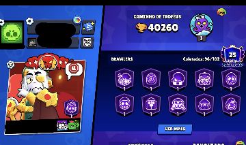 CONTA DE BRAWL STARS 40K DE TROFÉUS [VÁRIAS SKINS INCLUSIVAS]