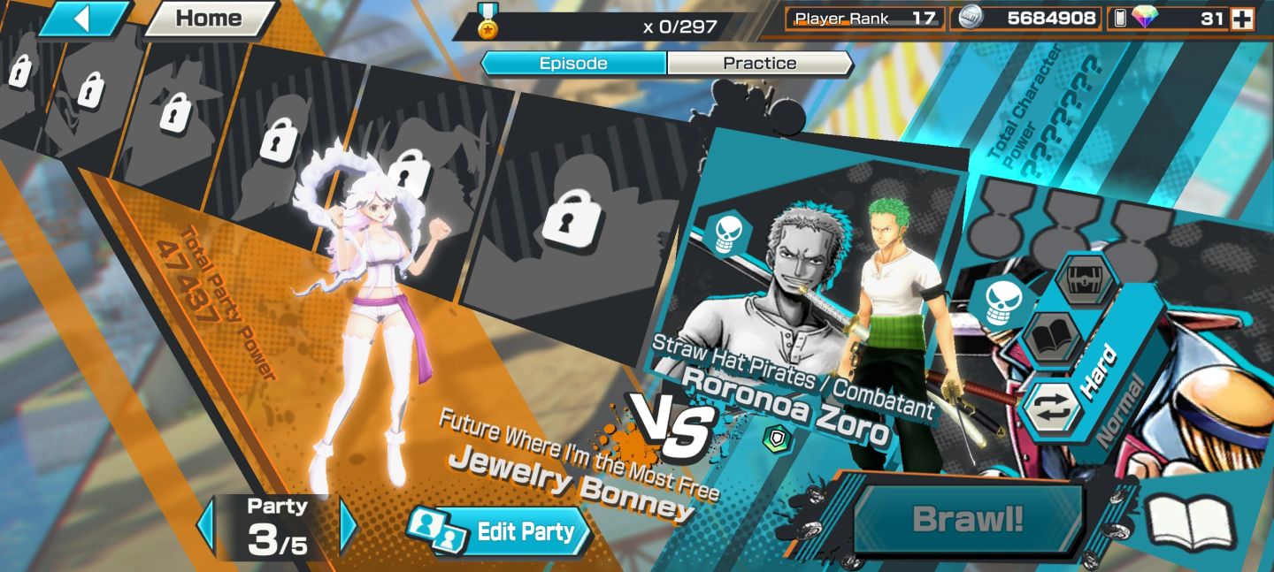 CONTA DE ONE PIECE BOUNTY RUSH COM EX NUSJURO B3/ROGER/KIZARU/BONNY NIKA/SANZORO