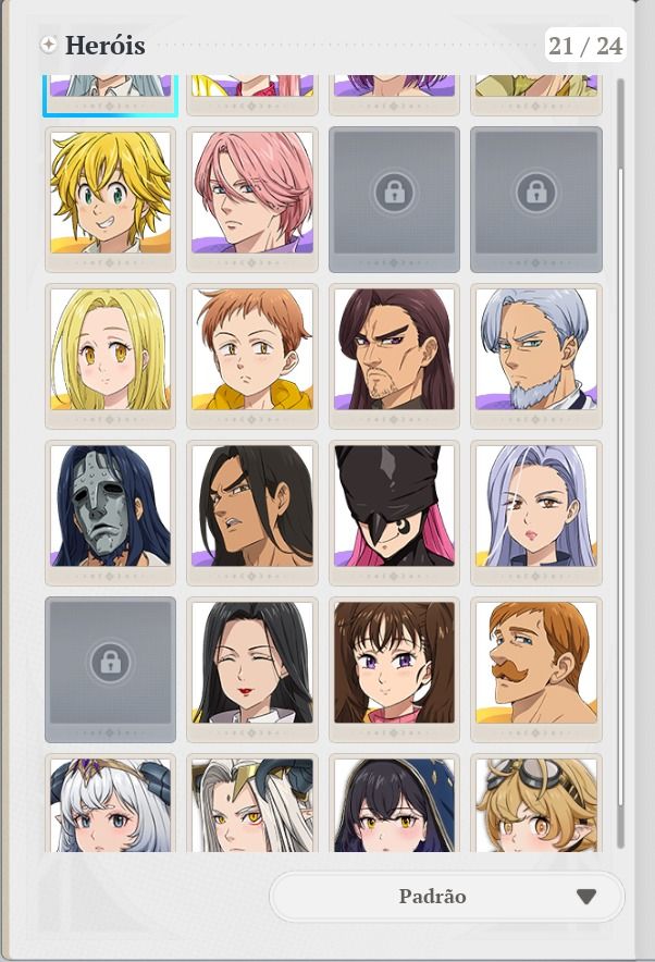 Seven Deadly Sins Origin Conta 70k 21/24 herois.