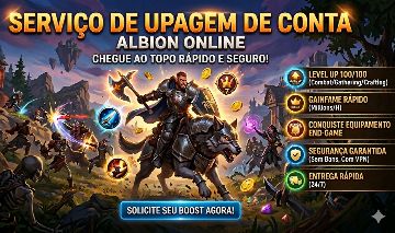 SERVICE ALBION ONLINE - UPAMOS SUA CONTA (ARMAS, ARMADURAS E COLETA)