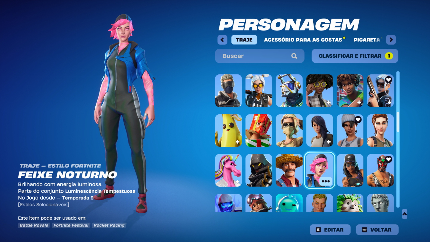 CONTA EPIC GAMES / MUITAS SKINS FORTNITE E JOGOS