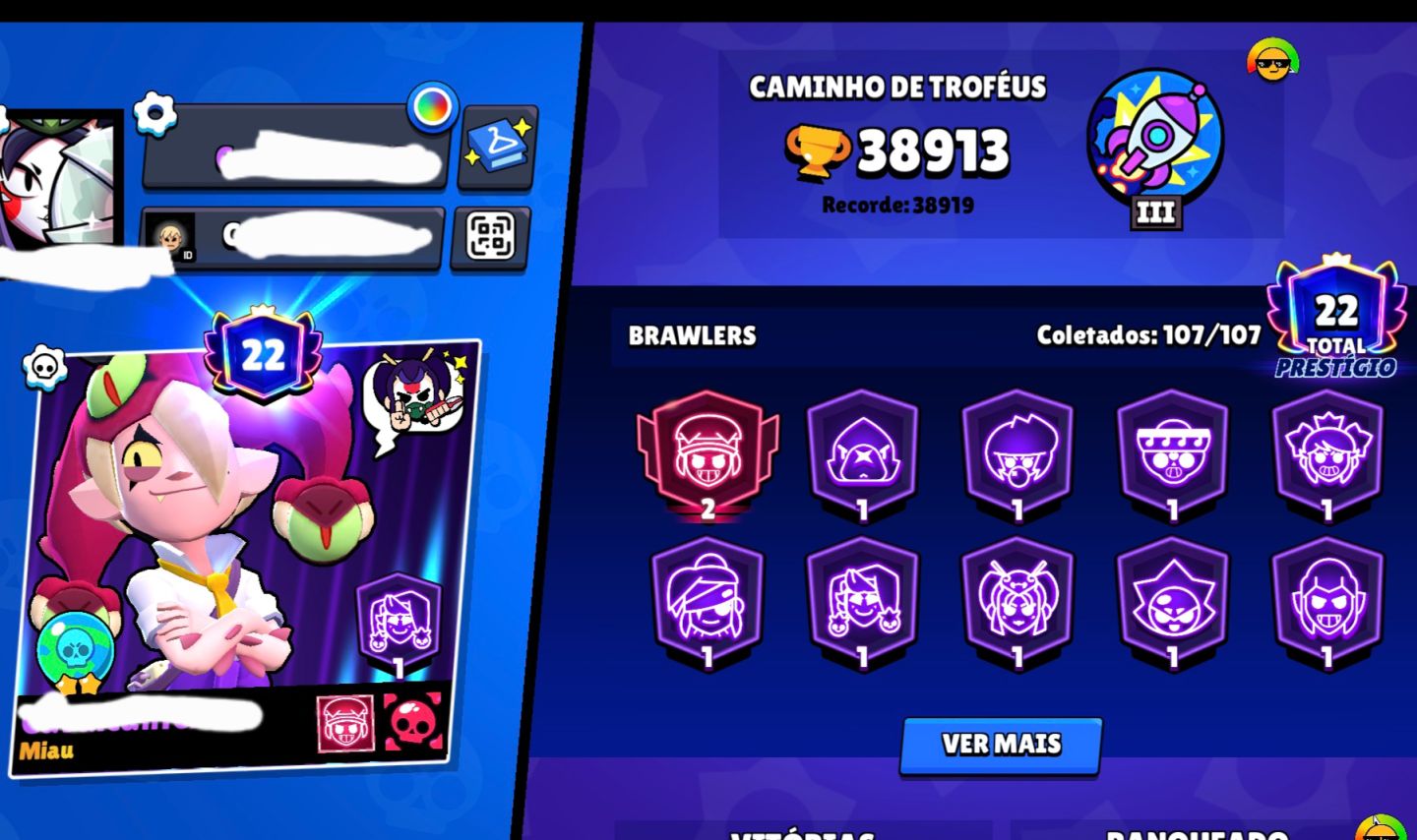 Conta com todos os Brawlers, muitas Skins + Conta Clash royale