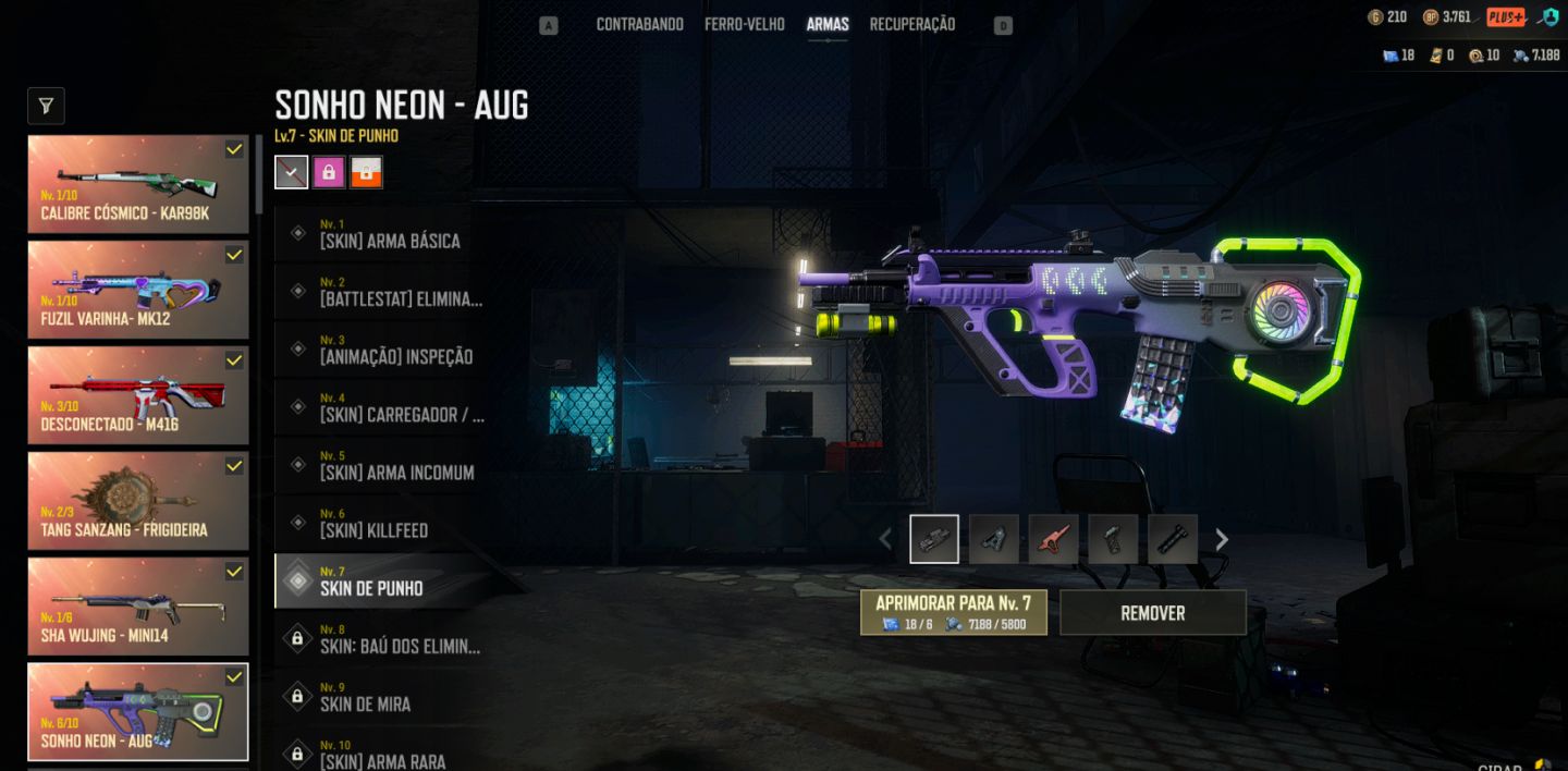 CONTA PUBG 6 PROGRESSIVA