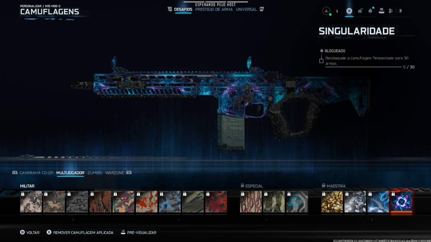 TODAS AS CAMUFLAGENS MAESTRIA DO COD BO7 - GÊNESIS, SINGULARITY E INFESTATION