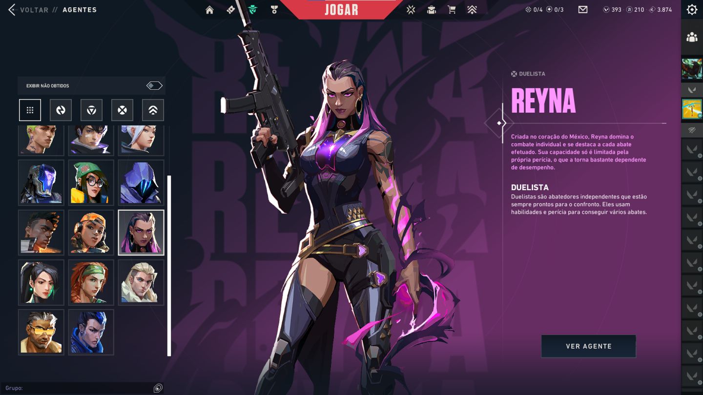 CONTA VALORANT OURO | LVL 46 | 17 AGENTES | 393 VP | FULL ACESSO