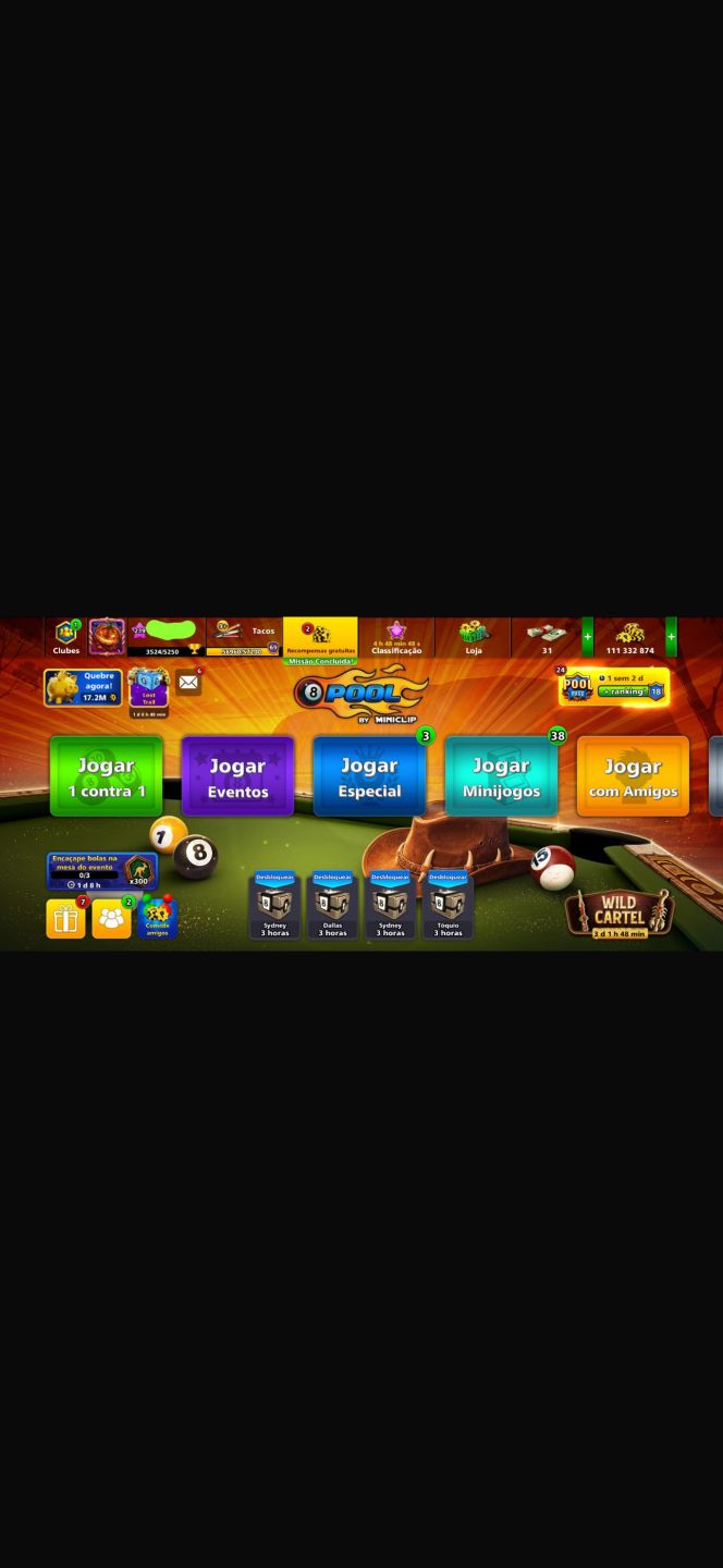 Conta 8 Ball Pool com 110 milhões e todos os lendas
