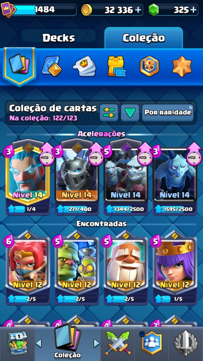 CONTA CLASH ROYALE 10K TROFÉUS , REI NV 14 +EVOLUÇÕES E EMOTES . 5 ANOS DE CONTA