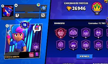 Conta de brawl stars 2018 com 26k de troféus com Shelly estelar