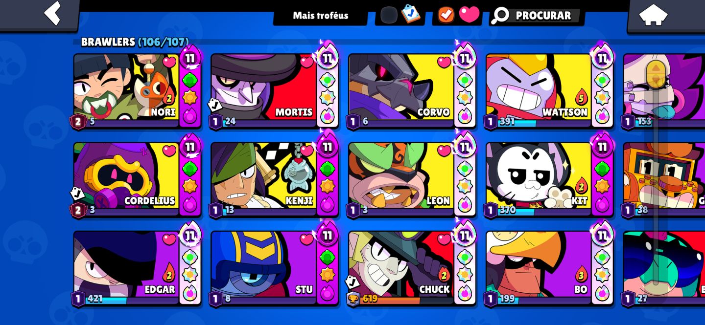 Conta full de brawl negociável