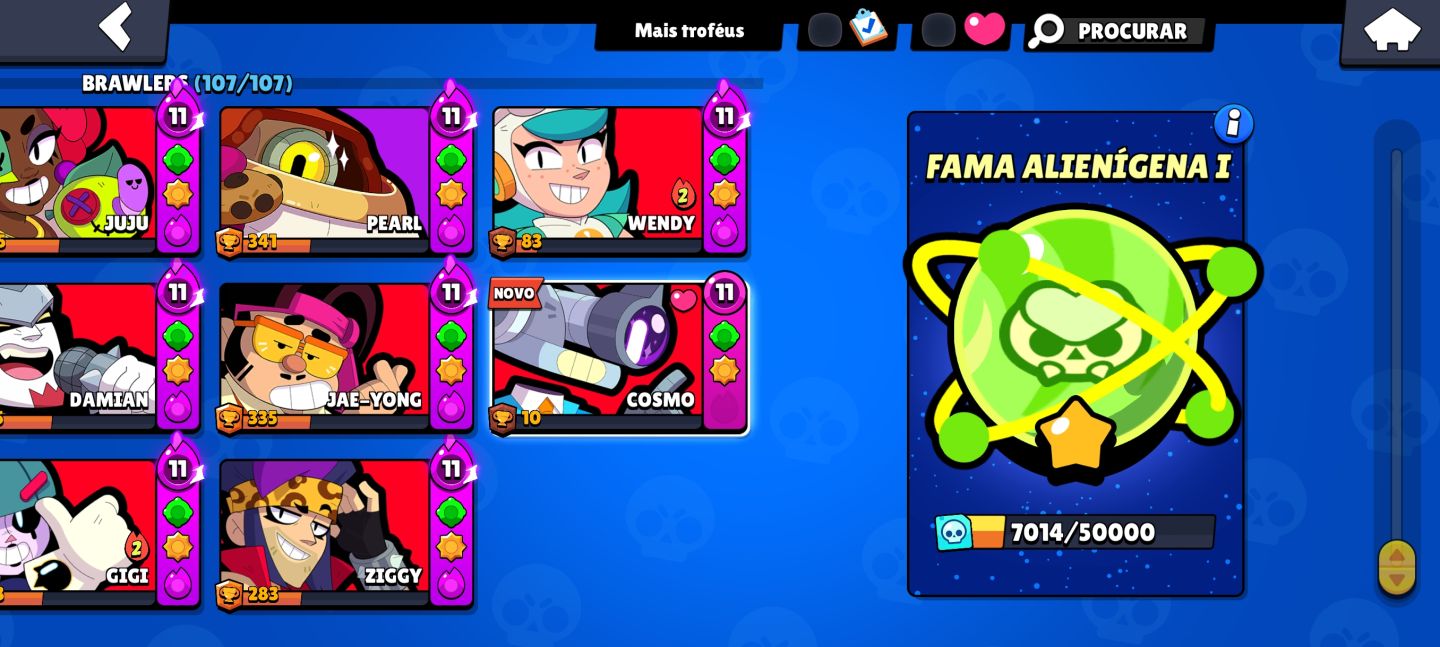 COMBO SUPERCELL DE ELITE BRAWL STARS (110K) + CLASH ROYALE (6ANOS)