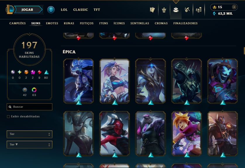 [HandLevel] Lv 700+Gold 3+MAIN MIDLANER+197 Skins/Icones Antigos 2013+KATARINA