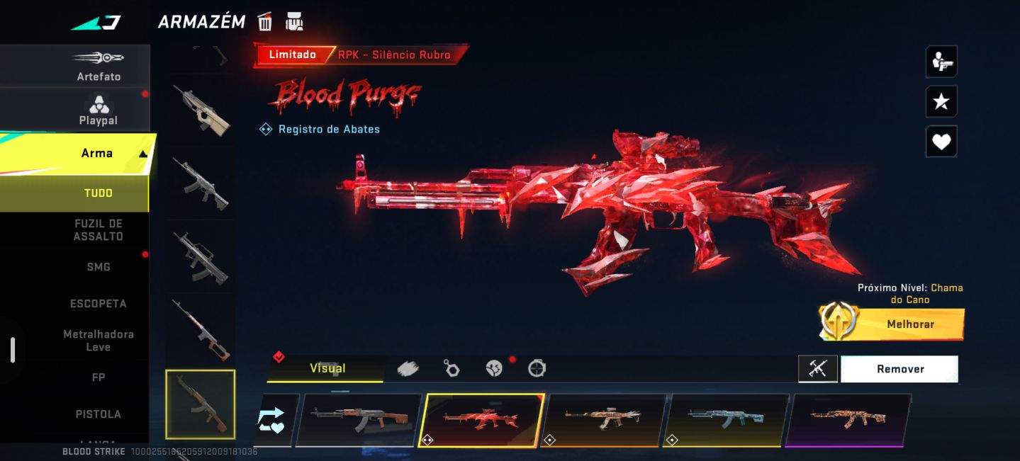 Conta de blood muito boa, com várias skins