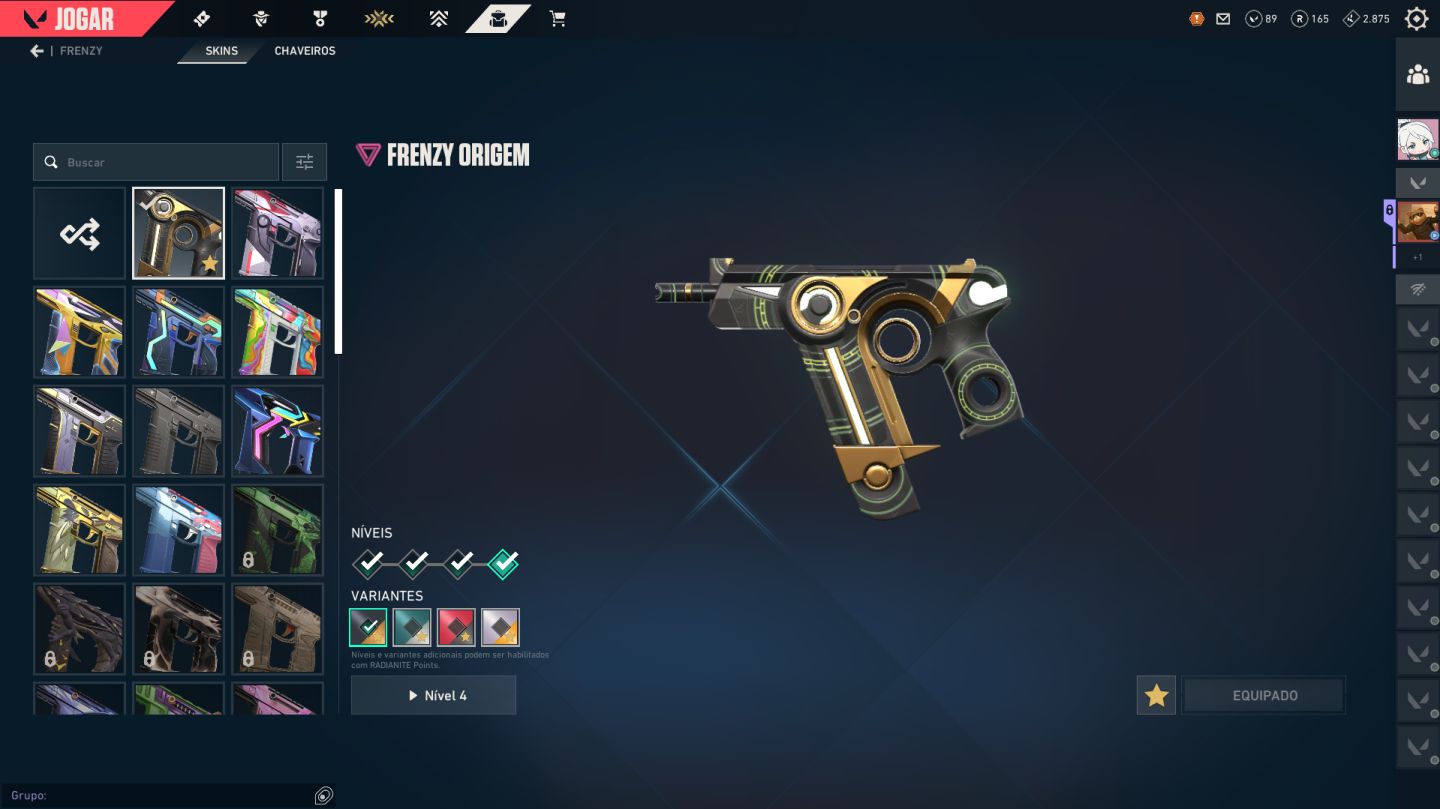 Conta de valorant com varias skin