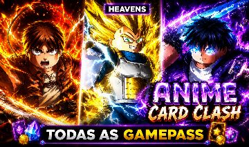 (MENOR PREÇO) Anime Card Clash | VIP + Battlepass + Speed