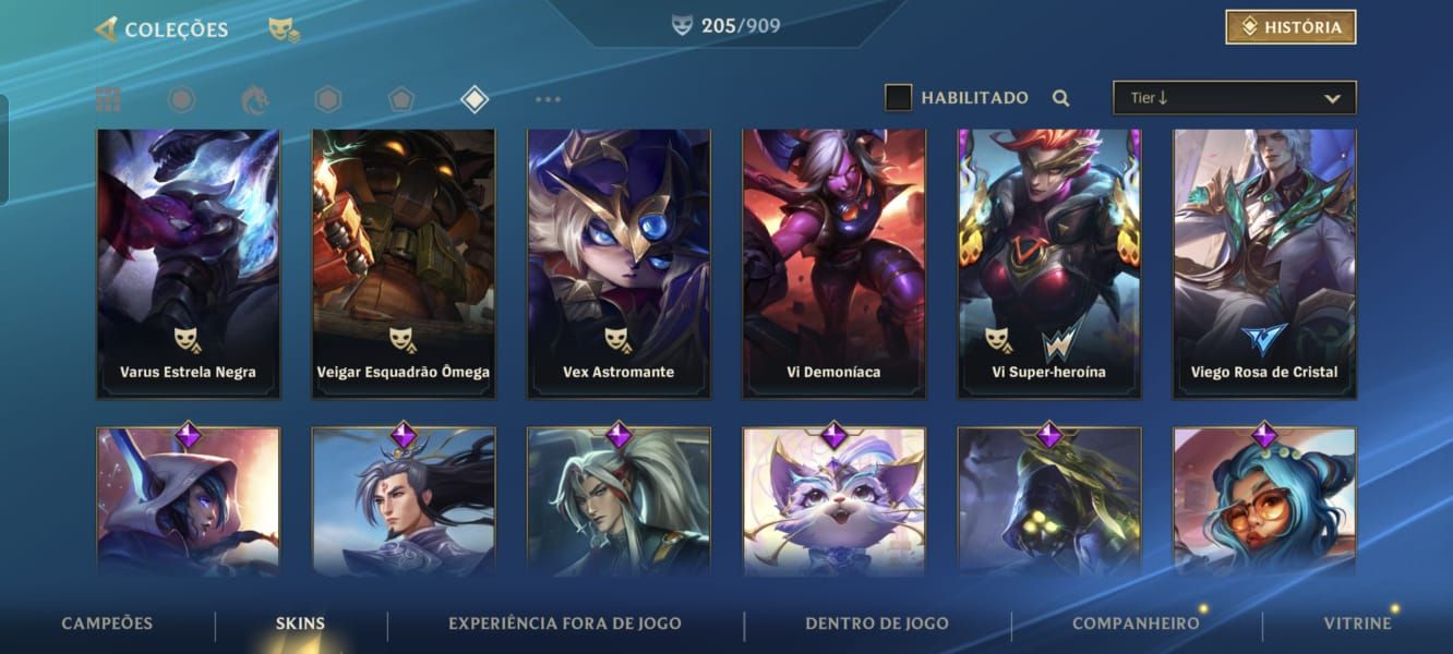 Conta wild rift com 205 skins com varias skins de gacha