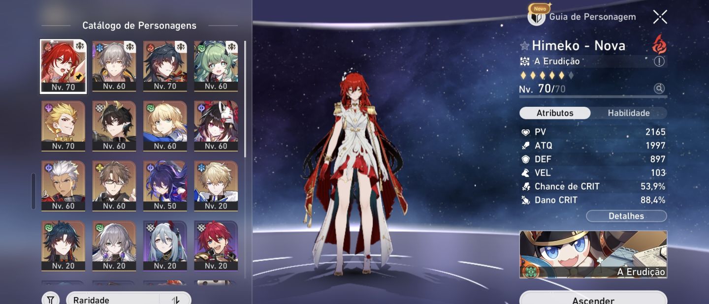 Conta com Himeko Nova e Mortenax Blade e1 e muitos outros T5