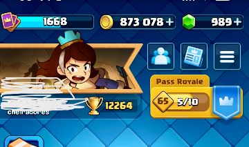 Conta de clash royale com 12 mil troféus!!!