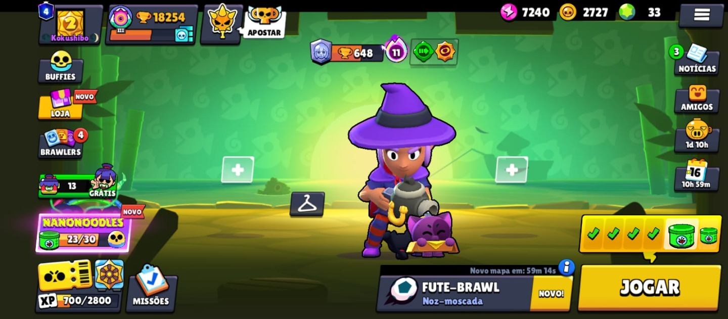 CONTA BRAWL STARS (DESDE 2020) 18K+ TROFÉUS + SKINS RARAS