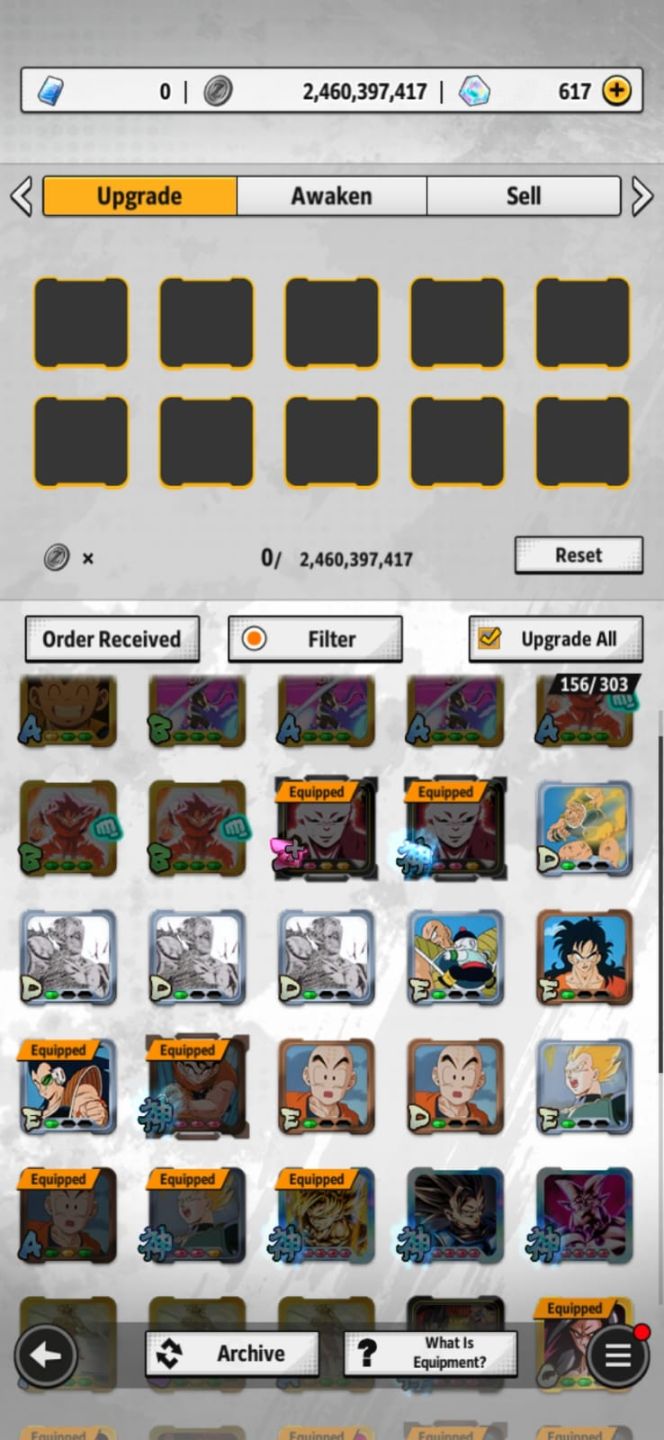 Conta DB legends level 226