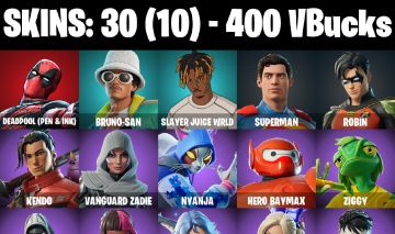 CONTA FORTNITE COM 30 SKINS DEADPOOL/KENDO/LIGHTRIDER/MEGATRON/BATTLEBUS