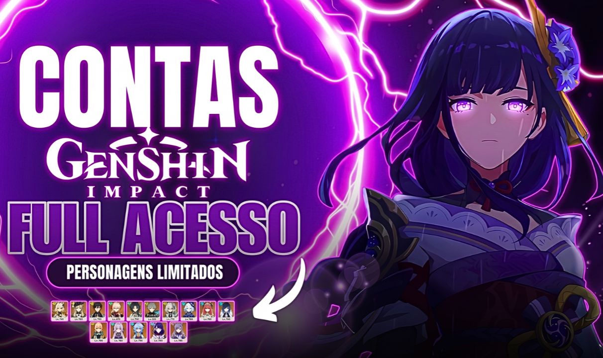 [80% OFF] CONTAS GENSHIN IMPACT COM PERSONAGENS LENDÁRIOS