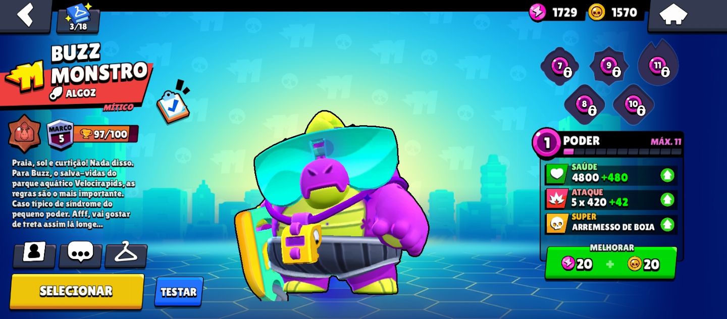 CONTA BRAWL STARS MUITAS SKINS, 5K Troféus 2019