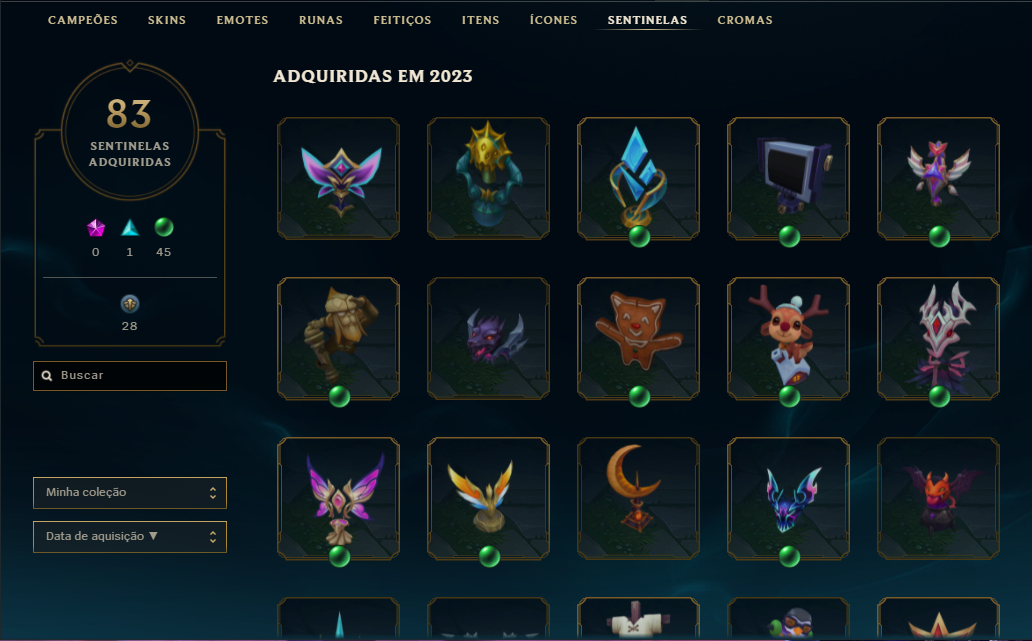 CONTA LOL SEM RANK NAS ULTIMAS 2 SEASON, FULL CHAMPS, 1555 SKINS