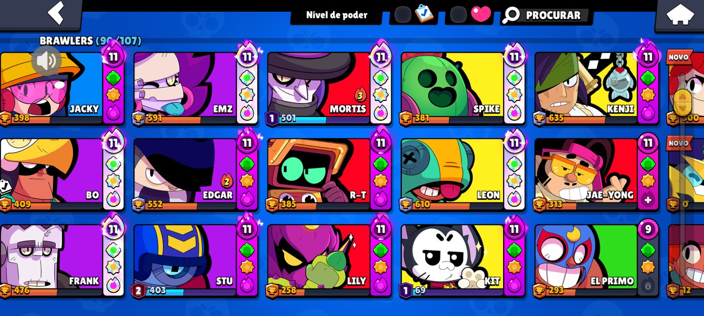Conta de brawl stars com 19k de troféus