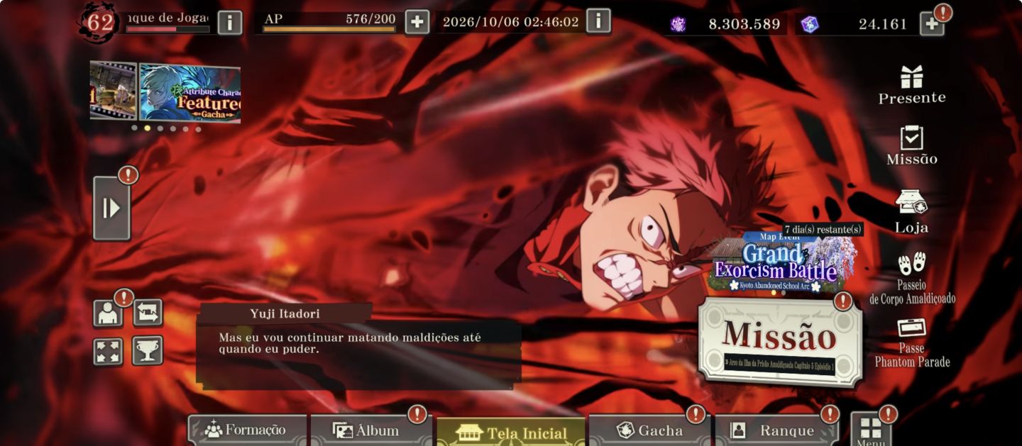Conta JJK Parede 12 Limitados 24K Cubos End game MUITO BEM UPADA