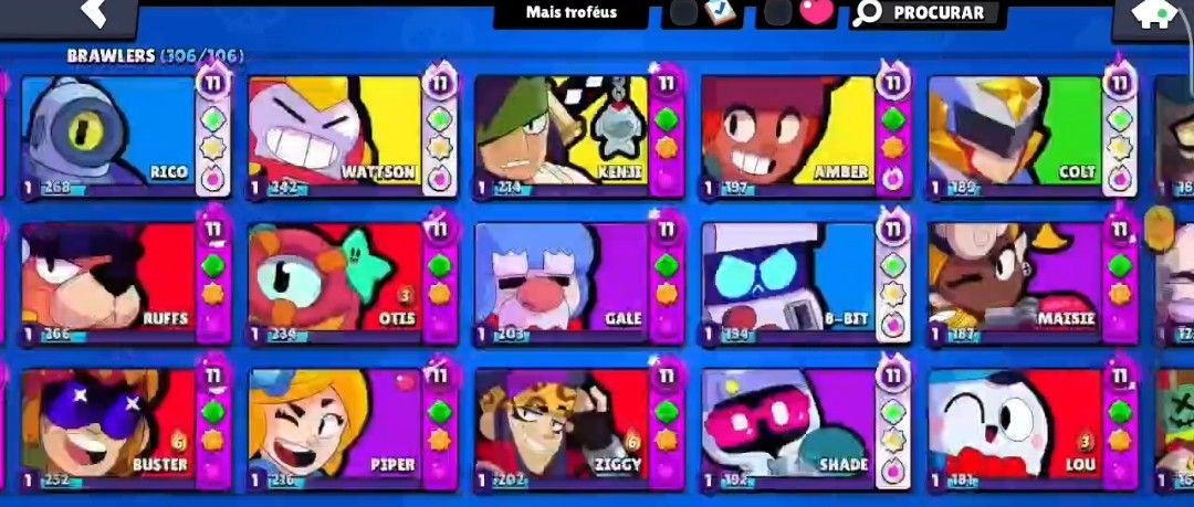 Conta Brawl star 135.000 troféus e todos os brawls liberados ,full acesso
