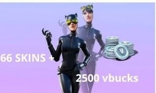 CONTA COM 2500 VBUCKS +66 SKINS + 84 PICARETAS