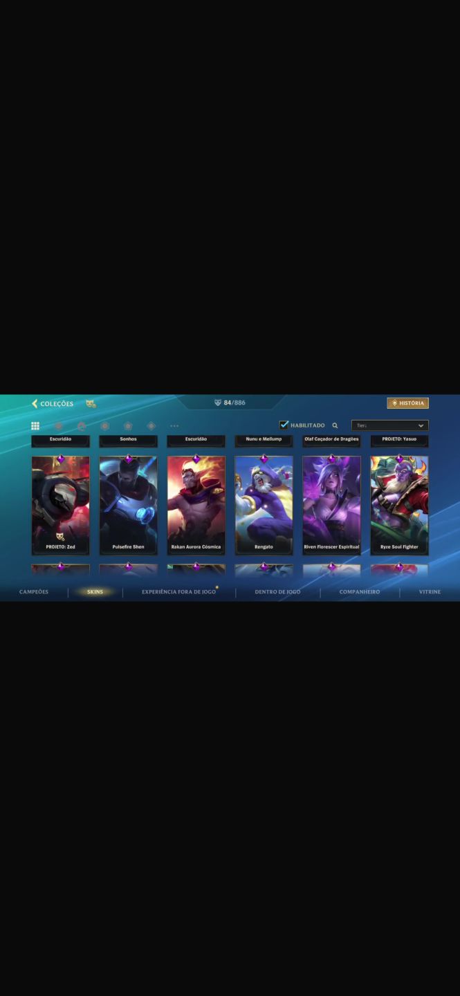 Conta Wild Rift Nível 157 com 84 Skins