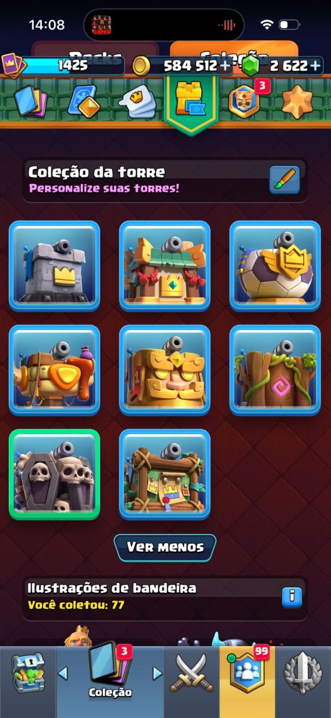 CONTA CLASH ROYALE, 14000 TROFEUS, 17 EVOLUÇÕES, 9 CARTAS ELITE(16) REI16 9 ANOS
