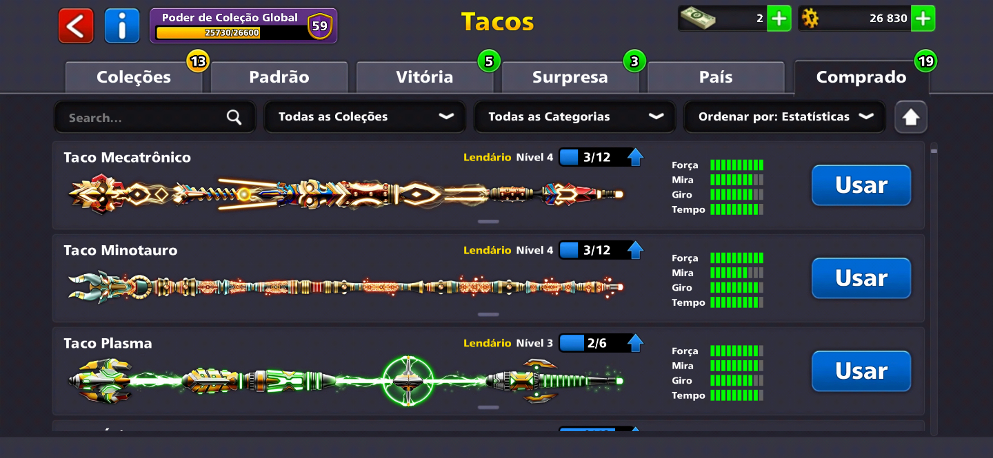 CONTA DE 8 BALL POOL GEMADA