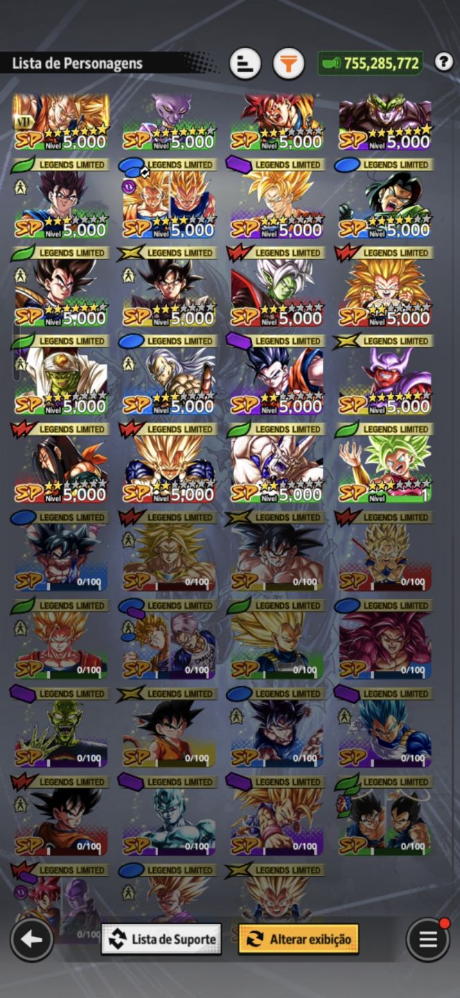 CONTA DB LEGENDS PVP READY - GOGETA/VEGITO/GOKU MUI - 9 ULTRA + 60+ LL