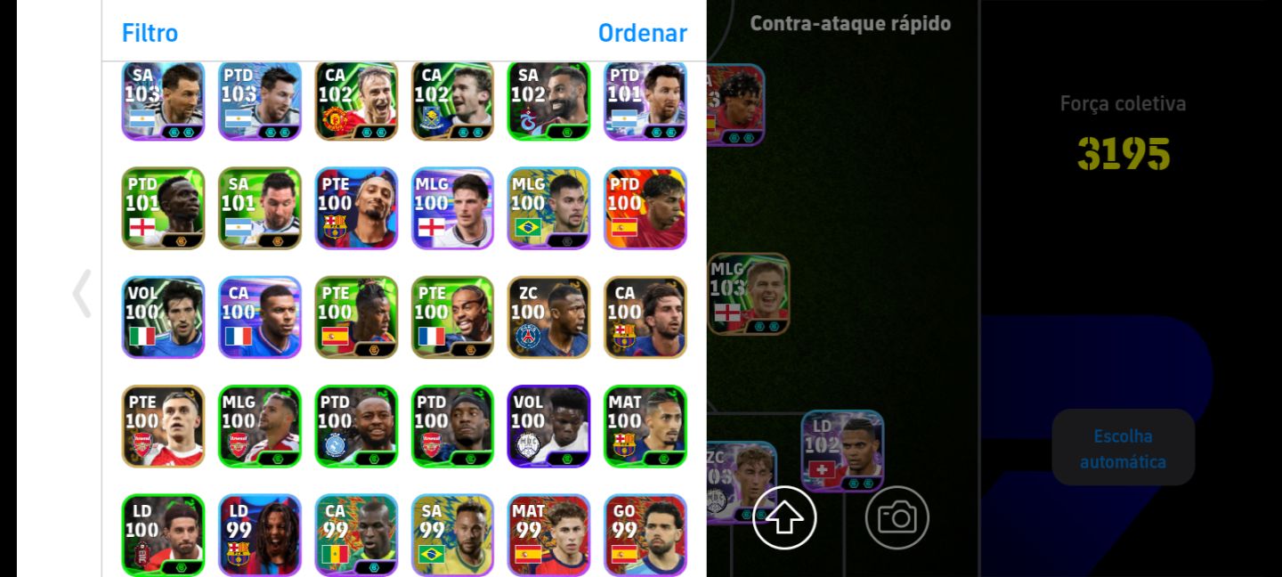 Conta eFootball | Força 3195 + Klopp + Elenco Completo e Reservas de Elite