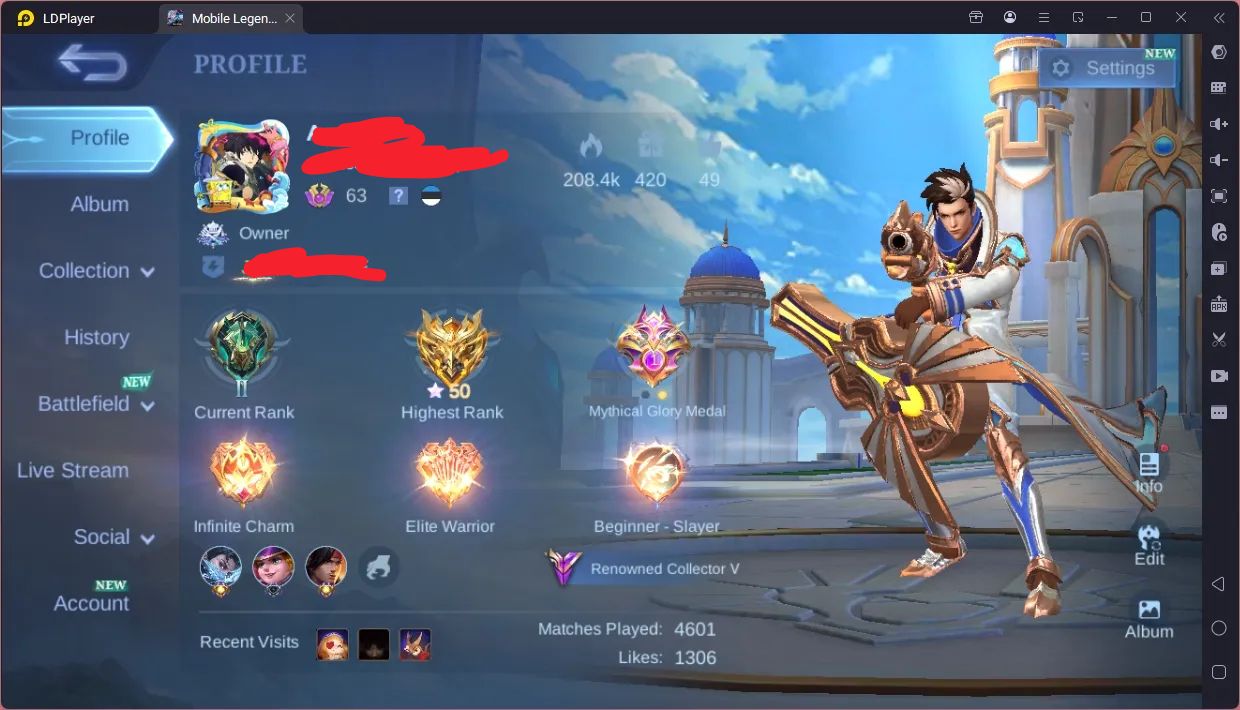 CONTA MOBILE LEGENDS COM 202 SKINS [SMURF] LEIA DESCRIÇÃO