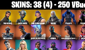 CONTA FORTNITE com The Reaper | Elite Agent | Sub Commander | Havoc e 38 SKINS