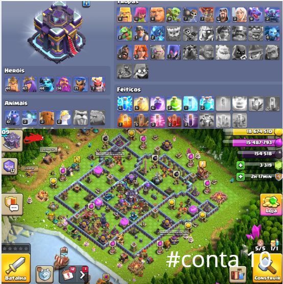Contas Clash of Clans CV7 CV15 | Full, Semi Full, RUSHADA | Entrega Automatica