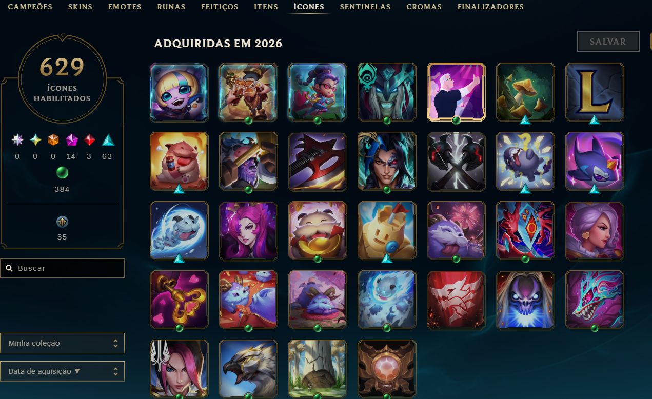 Conta LOL - 927 Skins