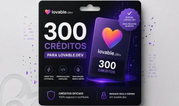[PROMOÇÃO] Recarga 300 Créditos Lovable + Plano Pro Lite