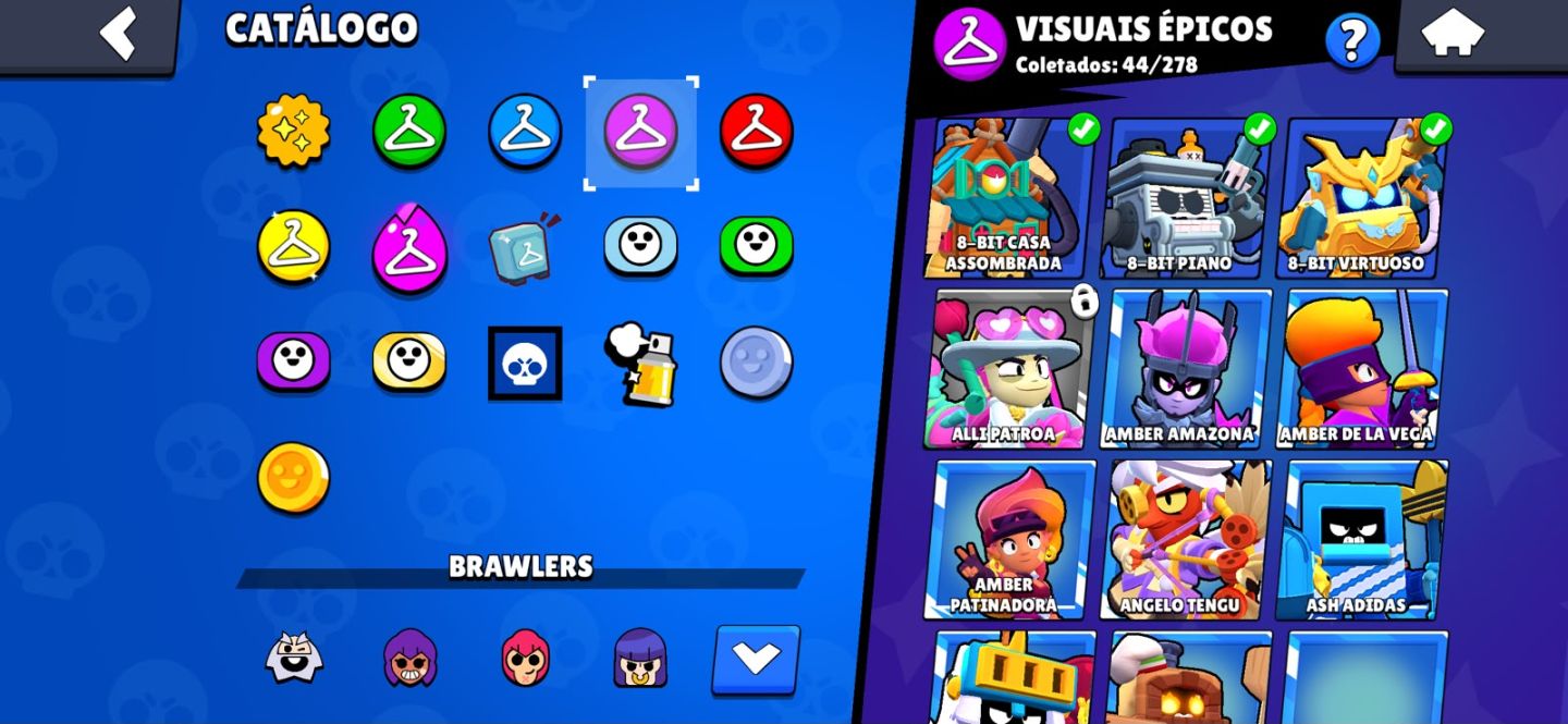 Conta rara de Brawl 30k muito boa varias skins e varios brawlers upadas