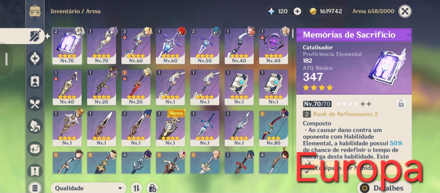 Conta Multiserver com vários personagens t5 limitados e do mochileiro!